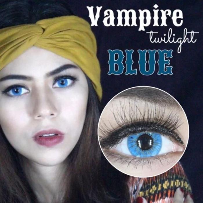 COLORED CONTACTS PRETTY DOLL VAMPIRE BLUE - Lens Beauty Queen