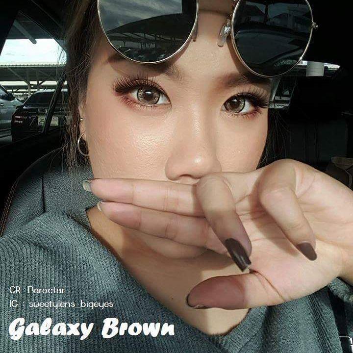 COLORED CONTACTS SWEETY GALAXY BROWN - Lens Beauty Queen