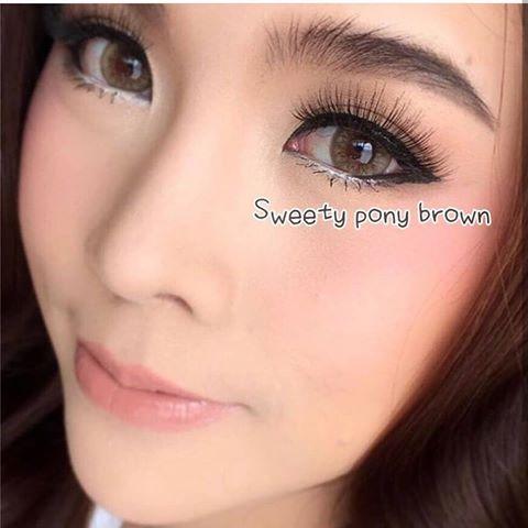 COLORED CONTACTS SWEETY PONY BROWN - Lens Beauty Queen
