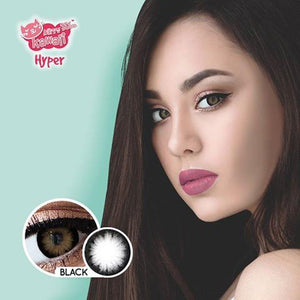 COLORED CONTACTS KITTY HYPER BLACK - Lens Beauty Queen