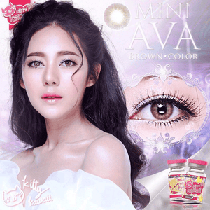 COLORED CONTACTS KITTY MINI AVA BROWN - Lens Beauty Queen