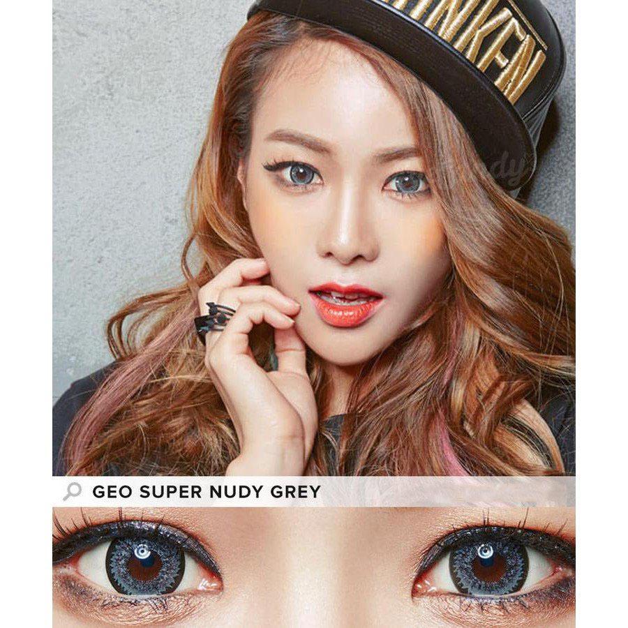 GRAY CONTACTS - GEO SUPER NUDY GRAY - Lens Beauty Queen