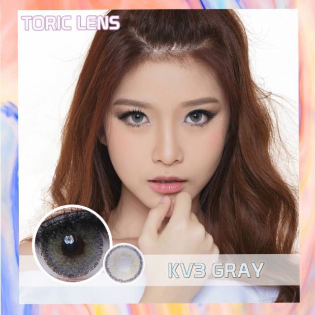 GRAY CONTACTS - EOS PRINCESS TORIC KV3 GRAY ASTIGMATISM LENSES - Lens Beauty Queen