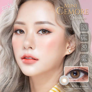 COLORED CONTACTS KITTY KAWAI MINI CEMORE BROWN