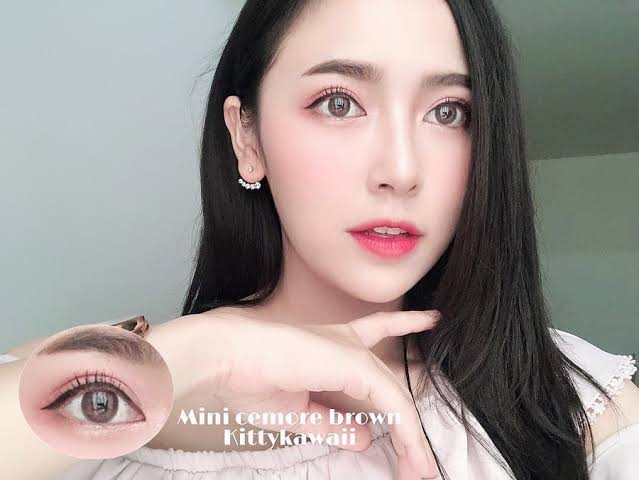 COLORED CONTACTS KITTY KAWAI MINI CEMORE BROWN