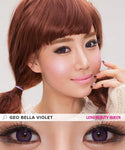 PURPLE CONTACTS - COLORED CONTACTS GEO BELLA VIOLET - Lens Beauty Queen